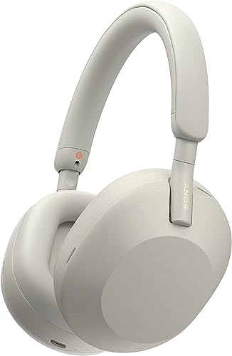 Sony WH 1000XM5 Noise Canceling Wireless Headphones   30hr Battery Life   Over Ear Style   Optimized for Alexa and Google Assistant   Built in mic for Calls   Silver International Version