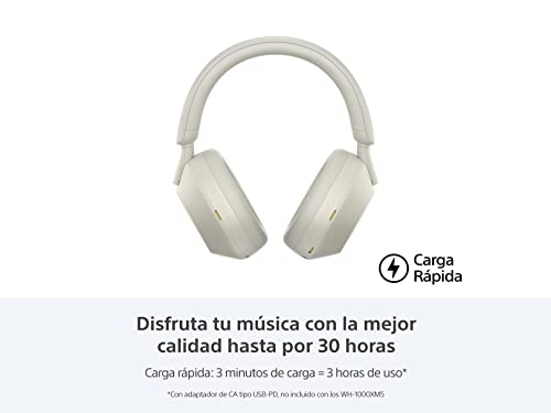 Sony WH 1000XM5 Noise Canceling Wireless Headphones   30hr Battery Life   Over Ear Style   Optimized for Alexa and Google Assistant   Built in mic for Calls   Silver International Version