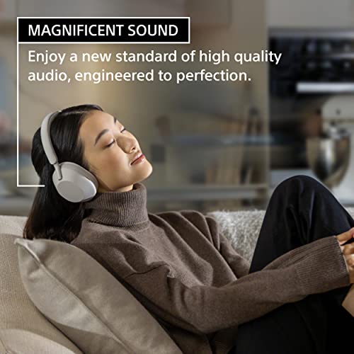 Sony WH-1000XM5 Auriculares con cancelación de ruido premium, optimizador automático de NC, batería de 30 horas, control de voz Alexa, color plateado