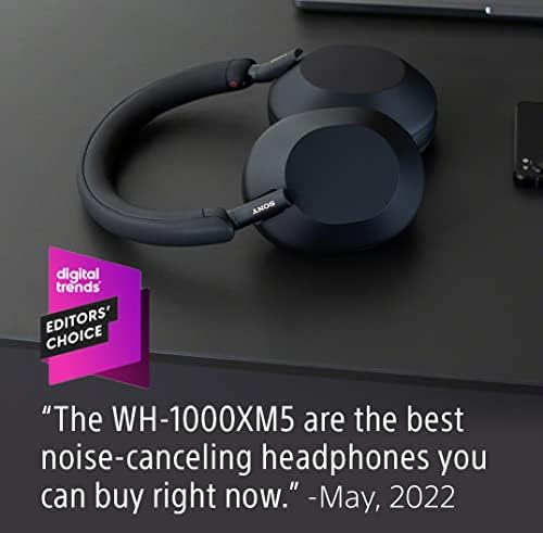 Sony WH 1000XM5 Premium Noise Canceling Headphones  Auto NC Optimizer  30 Hour Battery  Alexa Voice Control  Midnight Blue
