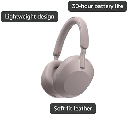 Sony WH 1000XM5 Premium Noise Canceling Headphones  Auto NC Optimizer  30 Hour Battery  Alexa Voice Control  Midnight Blue