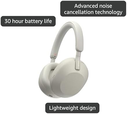 Sony WH 1000XM5 Premium Noise Canceling Headphones  Auto NC Optimizer  30 Hour Battery  Alexa Voice Control  Midnight Blue