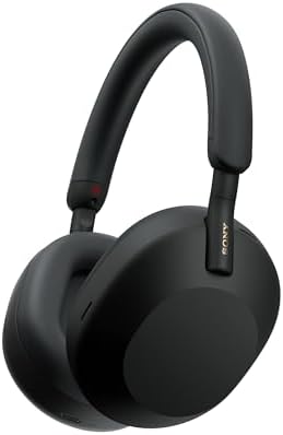 Sony WH-1000XM5 Auriculares con cancelación de ruido premium, optimizador automático de NC, batería de 30 horas, control de voz Alexa, color negro