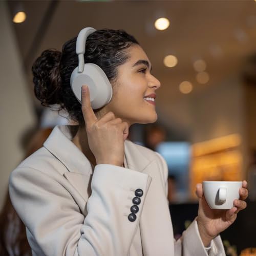 Sony WH 1000XM5 Premium Noise Canceling Headphones  Auto NC Optimizer  30 Hour Battery  Alexa Voice Control  Silver