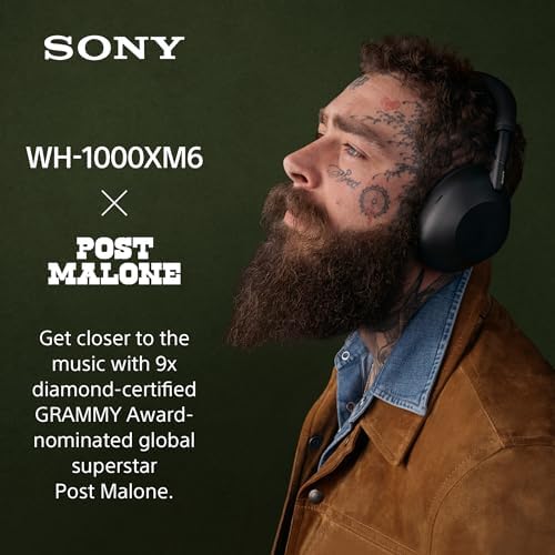 Sony WH 1000XM6 The Best Noise Canceling Wireless Headphones  HD NC Processor QN3  12 Microphones  Adaptive NC Optimizer  Mastered by Engineers  Studio Quality  30 Hour Battery  Platinum Silver