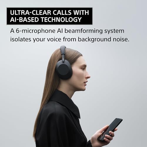 Sony WH 1000XM6 The Best Noise Canceling Wireless Headphones  HD NC Processor QN3  12 Microphones  Adaptive NC Optimizer  Mastered by Engineers  Studio Quality  30 Hour Battery  Platinum Silver