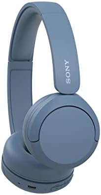 Sony WH CH520 Wireless Headphones Bluetooth On Ear Headset with Microphone and up to 50 Hours Battery Life with Quick Charging  Blue