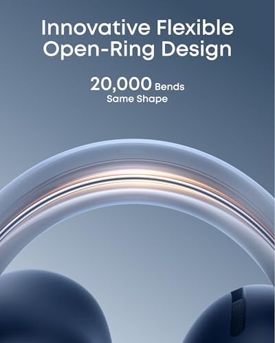 Soundcore AeroClip by Anker  Open Ear Earbuds  Clip On Headphones  Adaptive Comfort  Clear Calls with 4 Mics and AI  Stable Fit  12mm Drivers for Powerful Bass  Hi Res  Open Ring Design