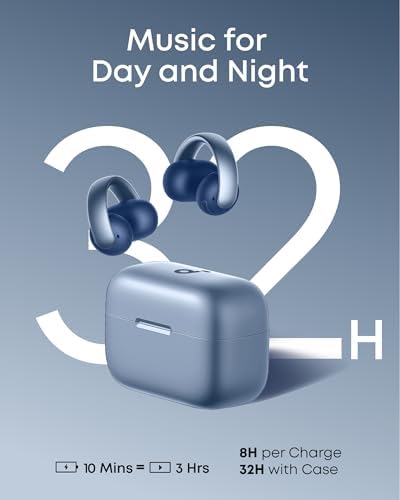 Soundcore AeroClip by Anker  Open Ear Earbuds  Clip On Headphones  Adaptive Comfort  Clear Calls with 4 Mics and AI  Stable Fit  12mm Drivers for Powerful Bass  Hi Res  Open Ring Design