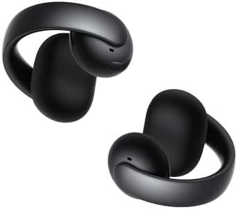 Soundcore AeroClip by Anker  Open Ear Earbuds  Clip On Headphones  Adaptive Comfort  Clear Calls with 4 Mics and AI  Stable Fit  12mm Drivers for Powerful Bass  Hi Res  Open Ring Design