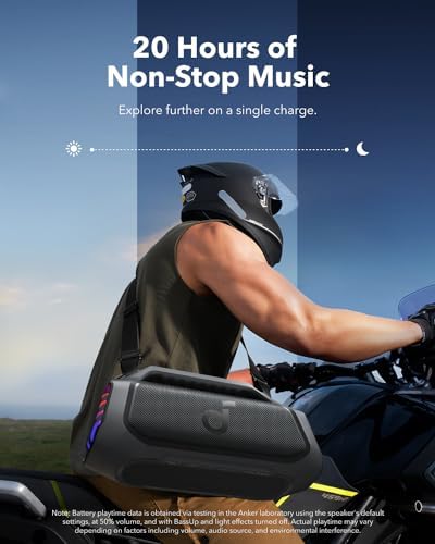 Soundcore Boom 2 Plus Portable Speaker by Anker  140W  2 2 Channel  BassUp 2 0  20H Playtime  Fast Charge  IPX7 Waterproof  RGB Lights  Power Bank  Bluetooth 5 3  Outdoor Speakers  Camping  Beach