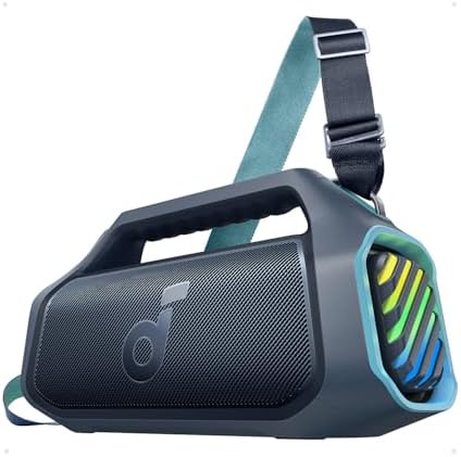 Soundcore Boom 2 Plus Portable Speaker By Anker  140W  2 2 Channel  BassUp 2 0  20H Playtime  Fast Charge  IPX7 Waterproof  RGB Lights  Power Bank  Bluetooth 5 3  Outdoor Speakers  Camping  Beach