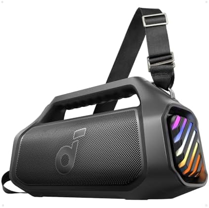 Soundcore Boom 2 Plus Portable Speaker By Anker  140W  2 2 Channel  BassUp 2 0  20H Playtime  Fast Charge  IPX7 Waterproof  RGB Lights  Power Bank  Bluetooth 5 3  Outdoor Speakers  Camping  Beach