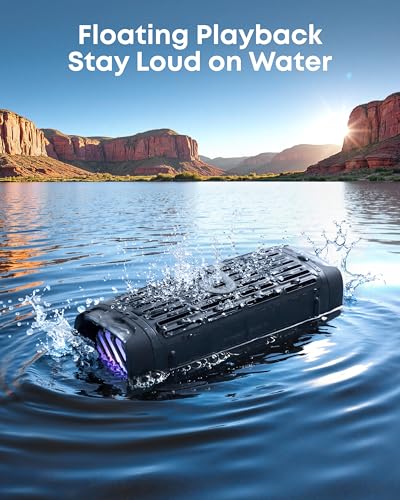 Soundcore Boom 3i by Anker  Rugged Outdoor Speakers  IP68 Waterproof  Floating Playback  Saltwater Resistant  BassUp 2 0  50W Portable Speaker  Bluetooth 5 3  16H Playtime  TWS  Kayak/Fishing/Camping