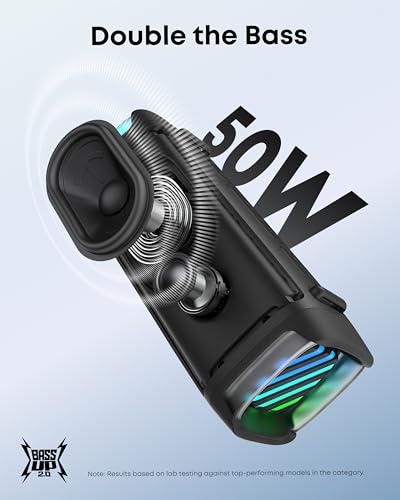 Soundcore Boom 3i by Anker  Rugged Outdoor Speakers  IP68 Waterproof  Floating Playback  Saltwater Resistant  BassUp 2 0  50W Portable Speaker  Bluetooth 5 3  16H Playtime  TWS  Kayak/Fishing/Camping