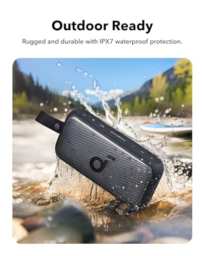 Soundcore Motion 300 by Anker  Bluetooth Speaker  Wireless Hi Res Portable Speaker  IPX7 Waterproof  BassUp  Bluetooth 5 3  30W Stereo Sound  13H Playtime for Home  Shower  Outdoor  and Travel