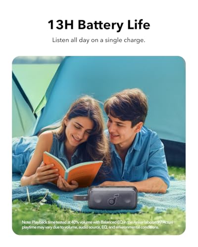 Soundcore Motion 300 by Anker  Bluetooth Speaker  Wireless Hi Res Portable Speaker  IPX7 Waterproof  BassUp  Bluetooth 5 3  30W Stereo Sound  13H Playtime for Home  Shower  Outdoor  and Travel