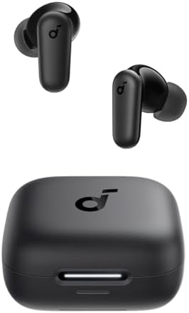 Soundcore P30i by Anker Noise Cancelling Earbuds  Strong and Smart Noise Cancelling  Powerful Bass  45H Playtime  2 in 1 Case and Phone Stand  IP54  Wireless Earbuds  Bluetooth 5 4  Black 