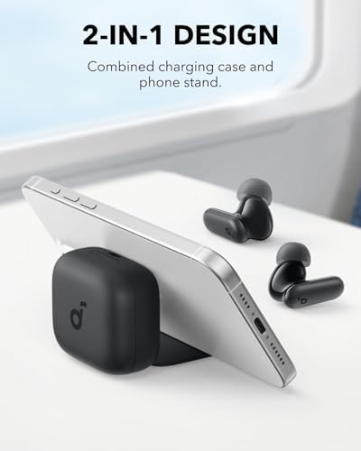 Soundcore P30i by Anker Noise Cancelling Earbuds  Strong and Smart Noise Cancelling  Powerful Bass  45H Playtime  2 in 1 Case and Phone Stand  IP54  Wireless Earbuds  Bluetooth 5 4  Black 