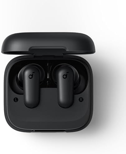 Soundcore P30i by Anker Noise Cancelling Earbuds  Strong and Smart Noise Cancelling  Powerful Bass  45H Playtime  2 in 1 Case and Phone Stand  IP54  Wireless Earbuds  Bluetooth 5 4  Black 