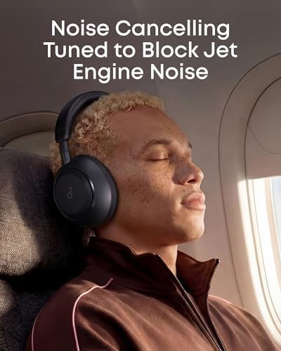 Soundcore Space 2 by Anker  Active Noise Cancelling Headphones  Comfortable Fit  50H Playtime  LDAC Hi Res Wireless Audio  Dual Connection  Clear Calls  Bluetooth 6 1  Nap Mode  Wearing Detection