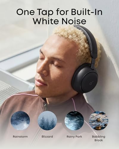 Soundcore Space 2 by Anker  Active Noise Cancelling Headphones  Comfortable Fit  50H Playtime  LDAC Hi Res Wireless Audio  Dual Connection  Clear Calls  Bluetooth 6 1  Nap Mode  Wearing Detection