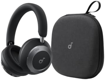 Soundcore Space One Pro by Anker  with Headphones Case  Adaptive Active Noise Cancelling Headphones Driven by 6 Mics  Super Foldable Design  60H Lossless Audio  Ultra Fast Charging  Hi Res Wireless