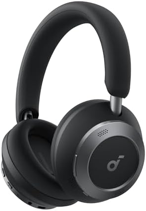 Soundcore Space One Pro by Anker  with Headphones Case  Adaptive Active Noise Cancelling Headphones Driven by 6 Mics  Super Foldable Design  60H Lossless Audio  Ultra Fast Charging  Hi Res Wireless