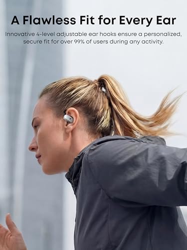 Soundcore V40i by Anker  Open Ear Headphones  Clear Design  Lidless Case  4 Adjustable Positions for Every Ear Size  Richer Bass  IP55  21H Playtime  AI Clear Calls  Bluetooth 5 4  App Control