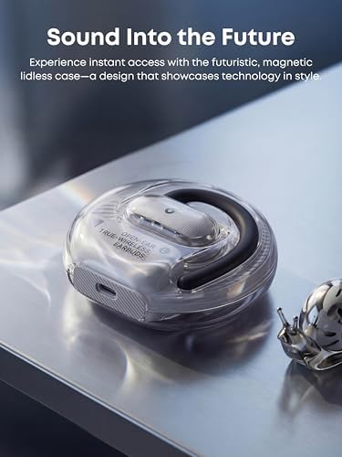 Soundcore V40i by Anker  Open Ear Headphones  Clear Design  Lidless Case  4 Adjustable Positions for Every Ear Size  Richer Bass  IP55  21H Playtime  AI Clear Calls  Bluetooth 5 4  App Control
