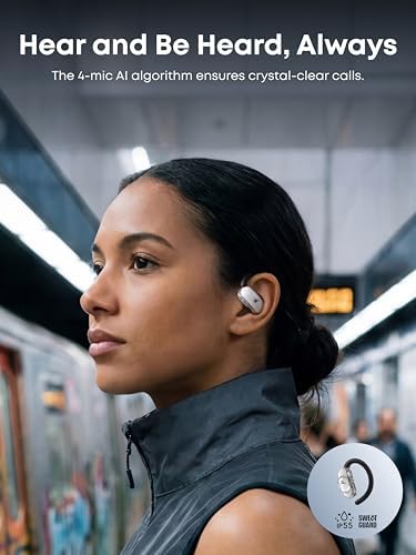 Soundcore V40i by Anker  Open Ear Headphones  Clear Design  Lidless Case  4 Adjustable Positions for Every Ear Size  Richer Bass  IP55  21H Playtime  AI Clear Calls  Bluetooth 5 4  App Control