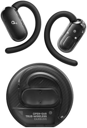 Soundcore V40i by Anker  Open Ear Headphones  Clear Design  Lidless Case  4 Adjustable Positions for Every Ear Size  Richer Bass  IP55  21H Playtime  AI Clear Calls  Bluetooth 5 4  App Control