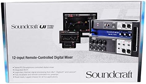Soundcraft Ui12 12 Input Digital Mixer w/Wifi App Control Recording 4 XLR Cables