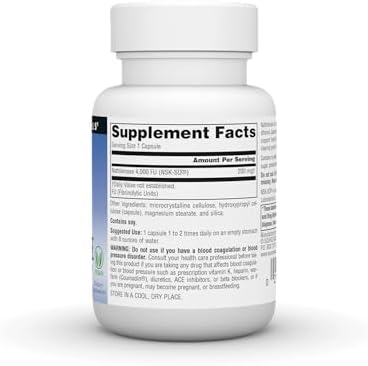 Source Naturals NSK SD  Nattokinase  Vegetarian Friendly  Whole Body Systemic Enzyme for Healthy Circulation   200 mg   30 Vegetarian Capsules