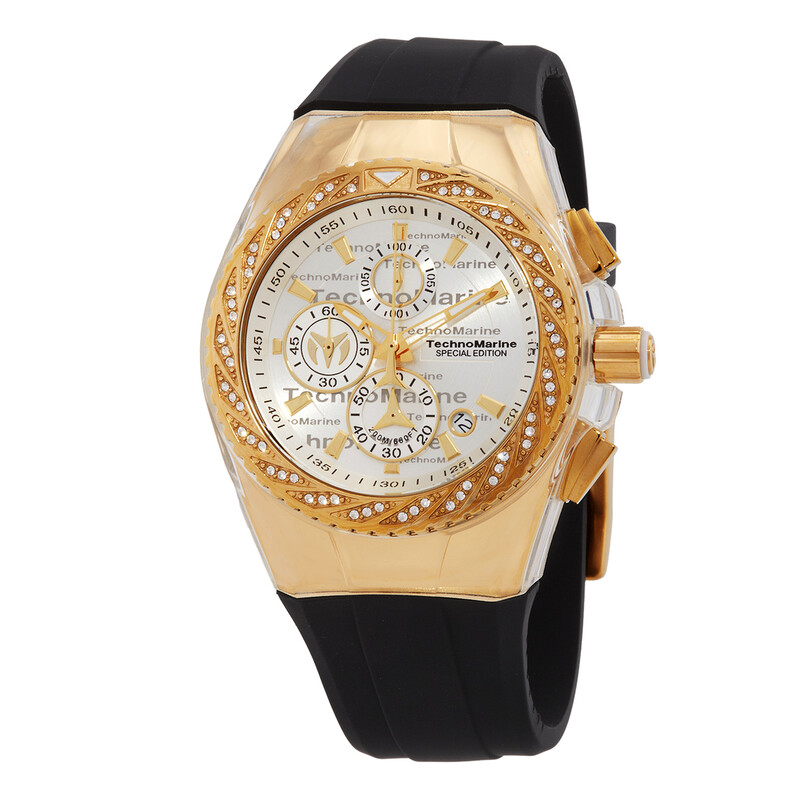 Tecnomar Reloj de pulsera para hombre Cruise Glitz Cronógrafo de Cuarzo con Esfera Blanca, Edición Especial