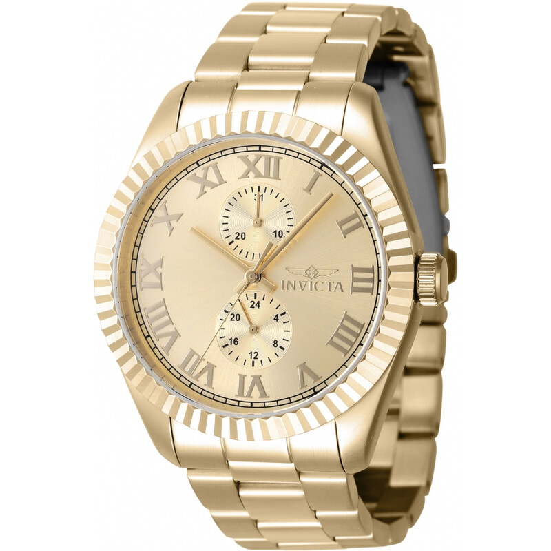 Specialty GMT Quartz Gold Dial Men s Watch