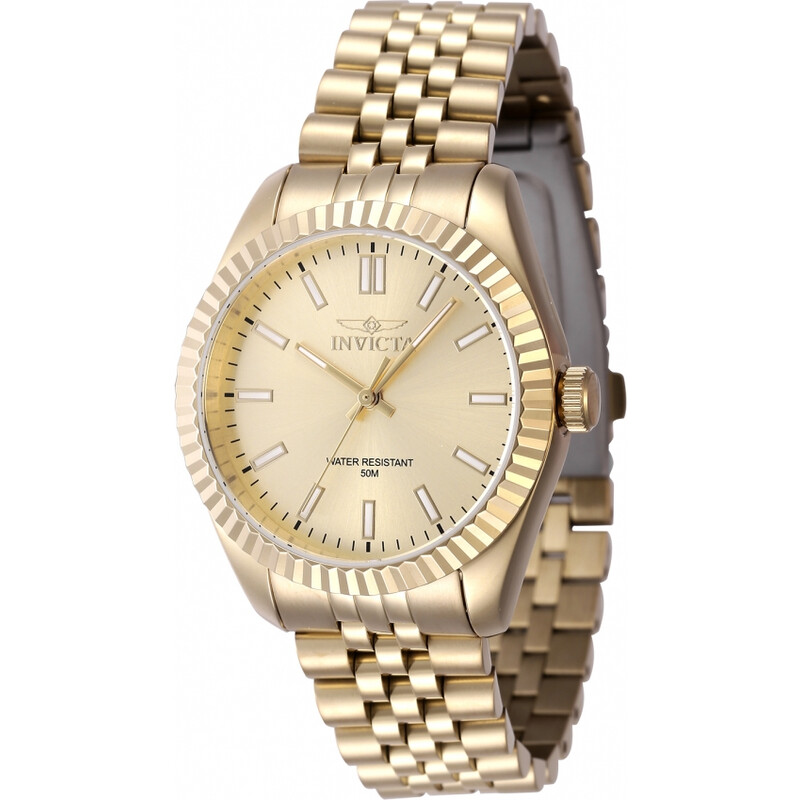 Specialty Quartz Gold Dial Ladies Watch