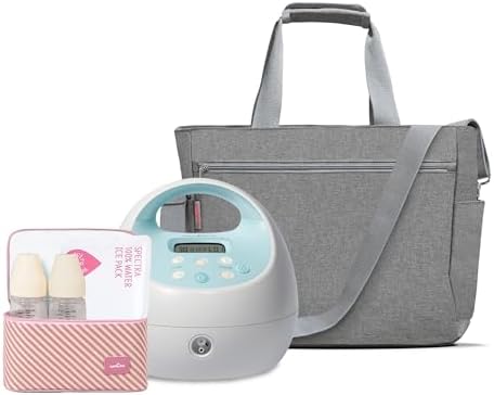 Spectra   S1 Plus Electric Breast Milk Pump with Tote Bag  Breast Milk Bottles and Cooler for Baby Feeding