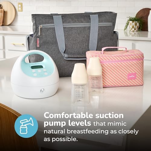 Spectra   S1 Plus Electric Breast Milk Pump with Tote Bag  Breast Milk Bottles and Cooler for Baby Feeding