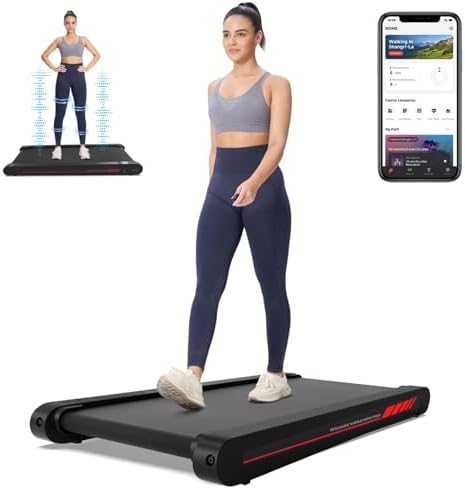 Sperax Walking Treadmill Pad with APP  3 in 1 Under Desk Treadmill  400W Low Noise Walking Vibration Pad with Remote Control Portable Treadmills for Home Office
