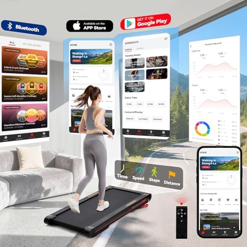 Sperax Walking Treadmill Pad with APP  3 in 1 Under Desk Treadmill  400W Low Noise Walking Vibration Pad with Remote Control Portable Treadmills for Home Office