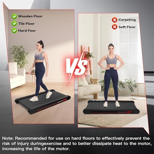 Sperax Walking Treadmill Pad with APP  3 in 1 Under Desk Treadmill  400W Low Noise Walking Vibration Pad with Remote Control Portable Treadmills for Home Office