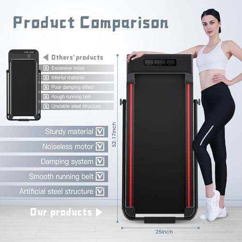Sperax Walking Treadmill Pad with APP  3 in 1 Under Desk Treadmill  400W Low Noise Walking Vibration Pad with Remote Control Portable Treadmills for Home Office