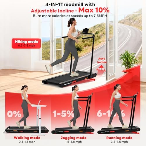 Sperax Walking Treadmill Pad with APP  3 in 1 Under Desk Treadmill  400W Low Noise Walking Vibration Pad with Remote Control Portable Treadmills for Home Office