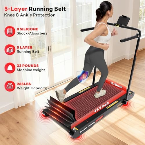 Sperax Walking Treadmill Pad with APP  3 in 1 Under Desk Treadmill  400W Low Noise Walking Vibration Pad with Remote Control Portable Treadmills for Home Office
