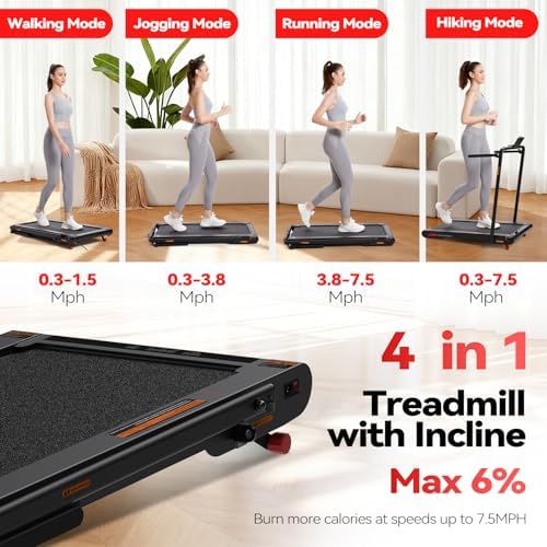 Sperax Walking Treadmill Pad with APP  3 in 1 Under Desk Treadmill  400W Low Noise Walking Vibration Pad with Remote Control Portable Treadmills for Home Office