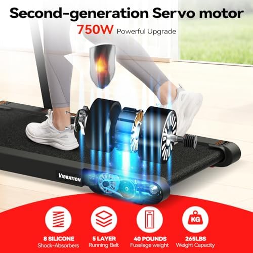 Sperax Walking Treadmill Pad with APP  3 in 1 Under Desk Treadmill  400W Low Noise Walking Vibration Pad with Remote Control Portable Treadmills for Home Office