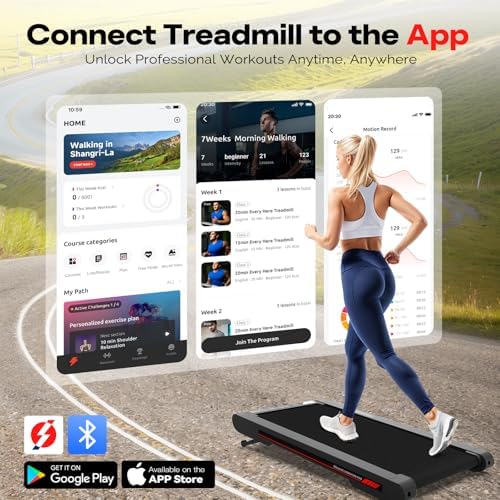Sperax Walking Treadmill Pad with APP  3 in 1 Under Desk Treadmill  400W Low Noise Walking Vibration Pad with Remote Control Portable Treadmills for Home Office