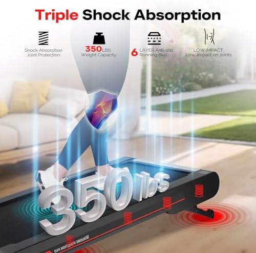 Sperax Walking Treadmill Pad with APP  3 in 1 Under Desk Treadmill  400W Low Noise Walking Vibration Pad with Remote Control Portable Treadmills for Home Office