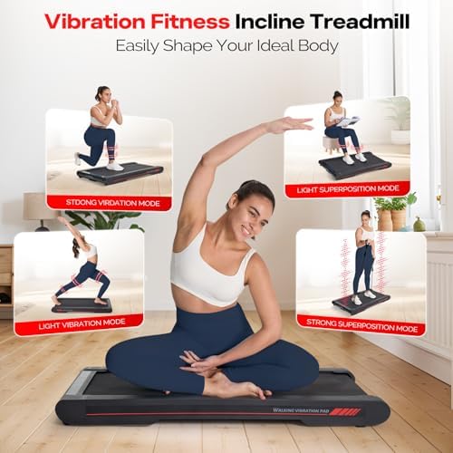 Sperax Walking Treadmill Pad with APP  3 in 1 Under Desk Treadmill  400W Low Noise Walking Vibration Pad with Remote Control Portable Treadmills for Home Office
